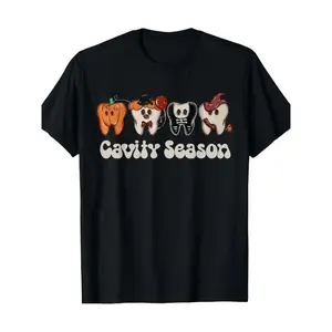 Cavity Season Funny Dental Halloween Teeth Dentist Women Men T-Shirt