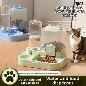 Automatic Cat Food Feeder, Stainless Steel Cat Bowl and Dog Bowl, Dual Pet Bowls for Food and Water, Convenient Pet Dining Solution