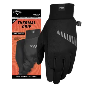 Callaway Golf Women's Thermal Grip Golf Gloves (Pair) in Black | Size: Large