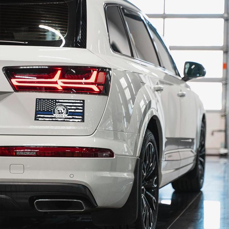 10 Packs Thin Blue Line Sticker - Code 4, Thin Line Flag Car Decal, Police Support Stickers - American Flag Thin Blue Line Decal for Cars, Trucks, Windows, Laptops