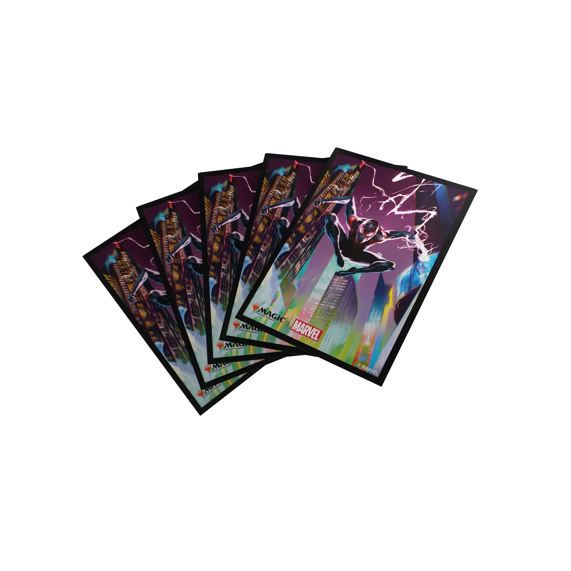 Gamegenic Magic: The Gathering Marvel’s Spider-Man Premium Art Sleeves - Spider-Man Miles Morales - 105 Matte Textured Card Sleeves with Full-Color Artwork, Tournament-Ready & Plastic-Free Packaging