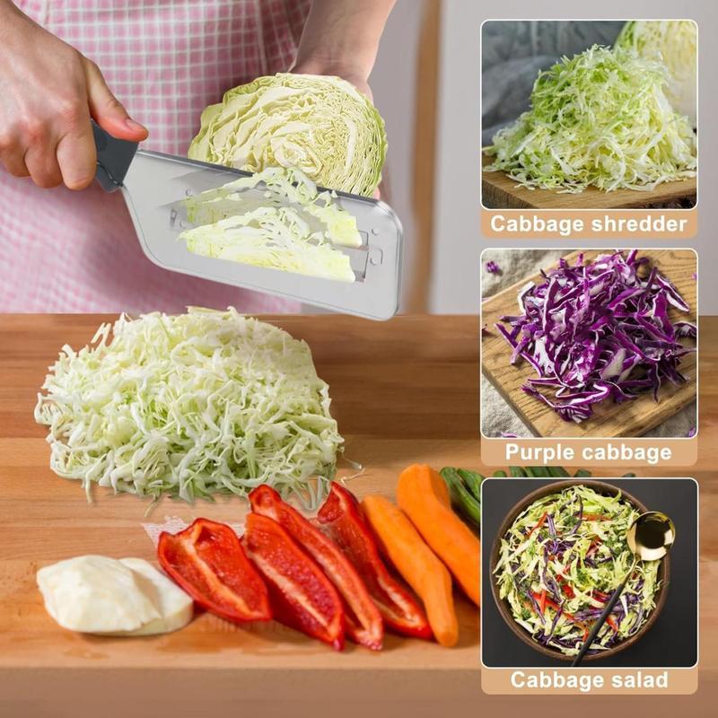 Cabbage Shredder for Coleslaw Sauerkraut cabbage slicer Cutter Chopper kitchen Knife Cabbage Peeler Lettuce Shredder lettuce Knife Cabbages Graters for Kitchen Fruit Vegetable Slicer Mandoline Slicers