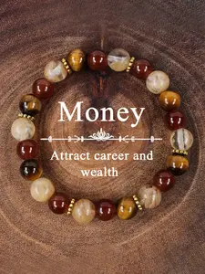 Handmade Tiger Eye Stone Mala Beads Bracelet, Unisex Fashion Accessory, Ideal for Meditation and Energy Healing, Perfect Gift