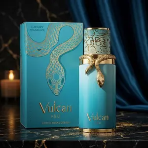 100ML Unisex Perfume, Fresh Mango Citrus Opening, Praline & Amber Notes, Vulcan Feu Long Lasting Eau De Parfum, Everyday Scent