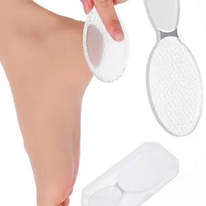 1/2 Pcs Glass Foot File 8-Shaped Rough And Smooth Sides Callus Remover Feet Heel Scrubber Dead Skin Scraper Pumice Stone Professional Pedicure Tools, Foot Care, Helps Keep Feet Smooth With Easy Use At Home, Perfect For Prepping Feet Before Sandals