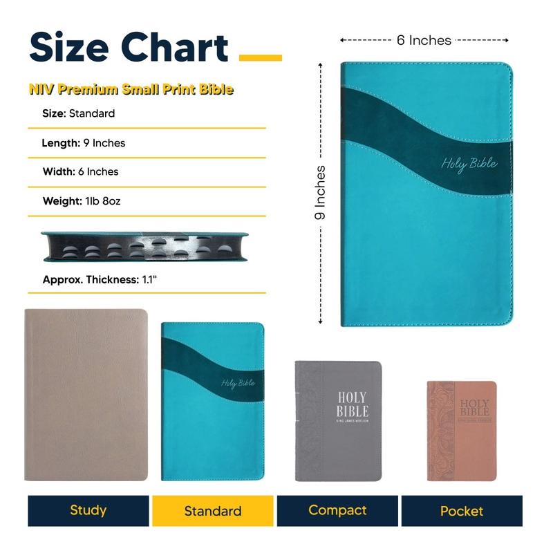 Custom NIV Teal Standard Size Premium Indexed Holy Bible Small Print - Tiktok