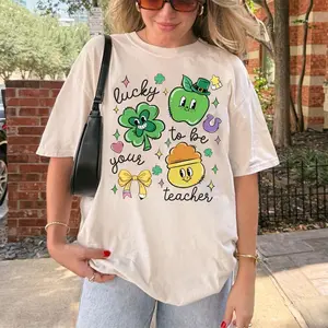 St Patrick's Day Teacher Shirt: Lucky To Be Your Teacher T-shirt, Cute Irish Teacher Shirt, Green Shamrock Teaching Tee