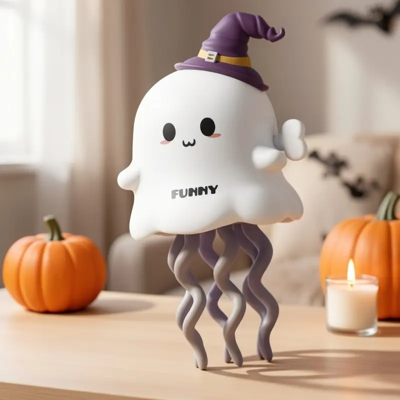 Wind-Up Dancing Halloween Doll - Funny, Compact Ghost and Pumpkin Designs, Classic Novelty Stress Relief Toy for Halloween Gifts