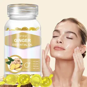 Ginger Hair Care Essential Oil Capsules Fast Natural Organic Herbal Anti Hair Loss Scalp Nourish Regrowth Hair Serum Haircare