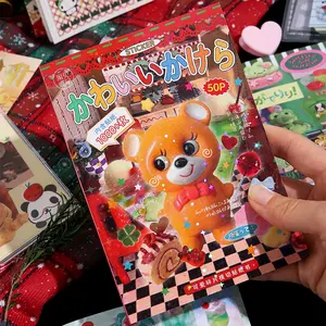 Cute Fragments Series Retro Japanese Style DIY Decoration Stickers Book, DIY Sticker Paper, Cartoon Design, Perfect for Scrapbooking & Crafting Projects, Self Adhesive Stickers