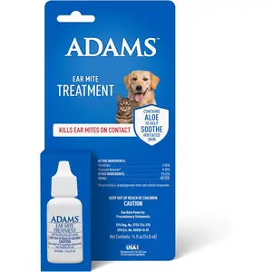 Ear Mite Treatment For Dogs and Cats Over 12 Weeks, Kills Ear Mites On Contact, Relief For Dogs and Cats Suffering From Ear Mites, Soothing Aloe and Lanolin Formula .5 Fl Oz