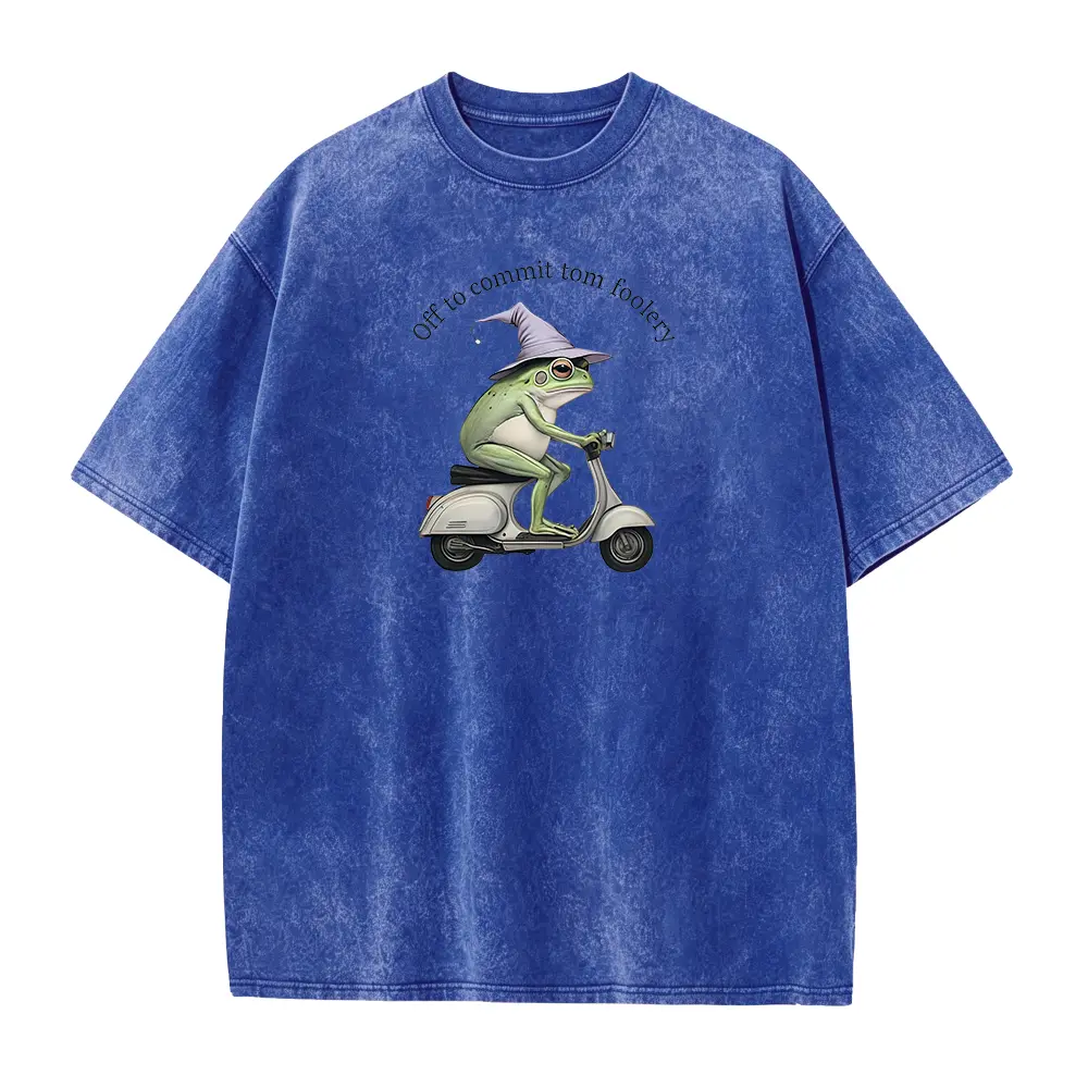 Washed T-shirt-Blue