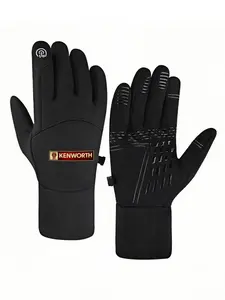 1pc with KENWORTH Design Golden Logo winter gloves sports gloves Touch Screen Warm Cold Weather adult warm gloves Soft birthday gifts Stylish Thick keep warm