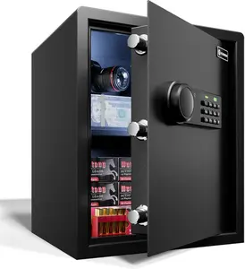 XDeer Biometric Safe Box, Quick-Access Security Safe Box with Upgraded Fingerprint, Steel Handgun Safe Lock Box for Kid/Home/Office /1PCS(1.69 Cu.Ft【NO FPR】)