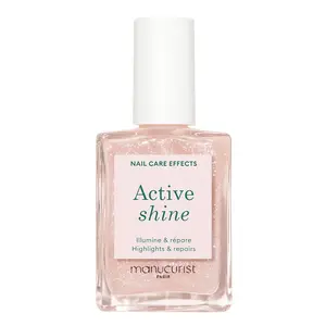 Active Shine Illuminating & Care Nail Polish - Nail Concealer - No Lamp - Ultra-Shiny 2 1 Nude Gel Polish: Nail Strengthener and Growth, Highlighter & Care - Damaged Nails Repair