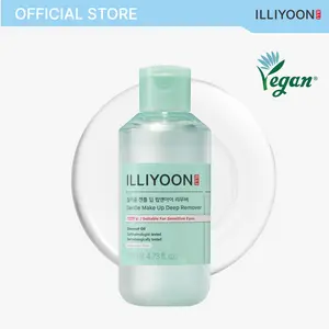 ILLIYOON Gentle Make Up Deep Remover | Waterproof Makeup Remover, Gentle on Sensitive Eyes & Lips, Ophthalmologist-Tested, Effective Cleansing, Coconut Oil, AHA & BHA, 4.73 fl. oz. (140ml)