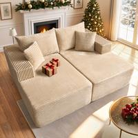 Beige Plush Corduroy