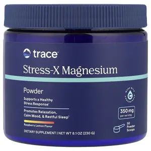 Trace Stress-X Magnesium Powder, Raspberry Lemon, 8.1 oz (230 g)