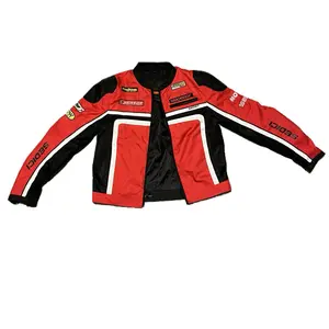 Sedici Motor Bike Jacket - Red and Black Motorcycle Jacket with Unique Design Elements