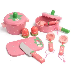 Children Baby Wooden Bowl Chopsticks Cup Plate Spoon Cutlery Set Realistic Play Kitchen Toy, Play Kitchen Accessories, Kids Pretend Play Dishes