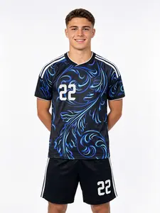 26 27 New Football Kit Set, Uefa Champions League Fan Jersey, Men's Sports, Short Sleeve Shirt, Shorts, Training Gear, Soccer Equipment