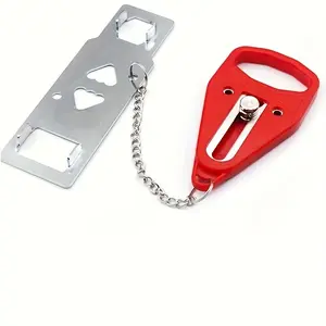 1 count Portable Anti-Theft Door Lock - Durable Steel Security Padlock for Home &