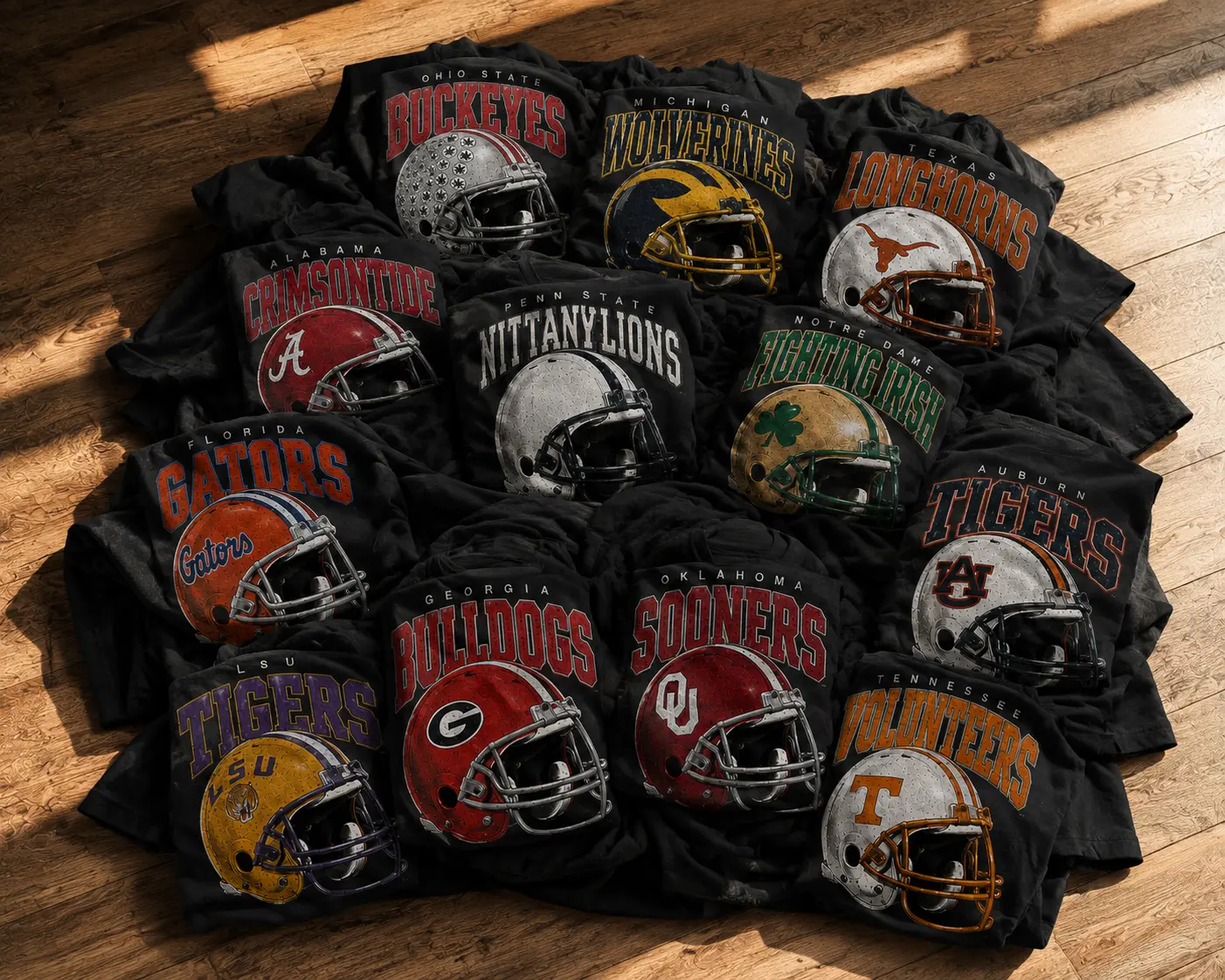 Vintage College Football Helmet Graphic T-Shirt, Retro University Team Spirit Tee, Distressed Varsity Game Day Shirt, Classic Campus Football Fan Gift, Black Color Unisex Tee