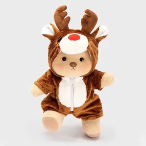 Getahug Christmas Reindeer Bear | Handmade Jointed Stuffed Animal Gift