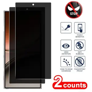 Two-Piece Anti-Spy Screen Protector Film for Samsung Galaxy S26 Ultra & S26 Plus, Privacy Protection Glass Guard for Enhanced Security, Phone Screen Protectors