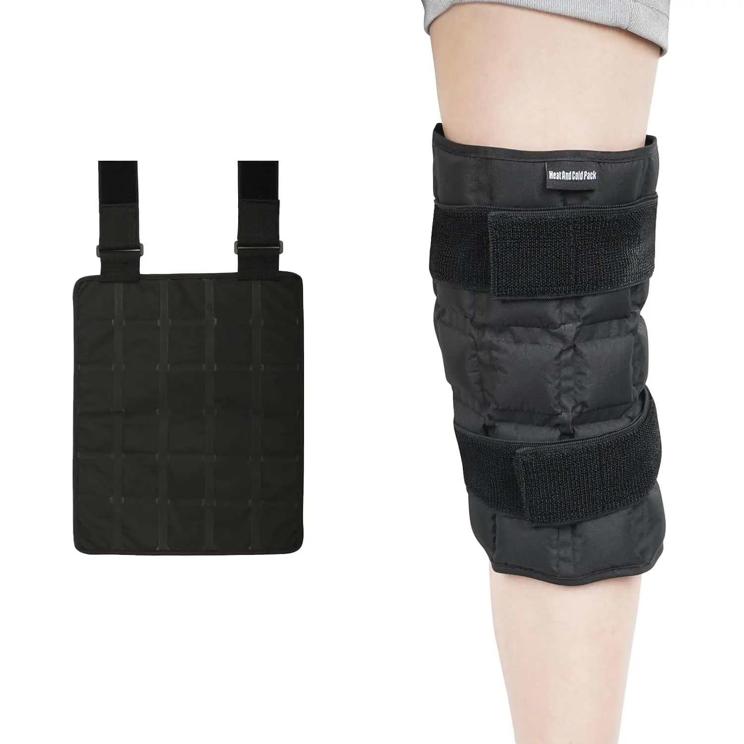 Knee Ice Pack Wrap, Sap Superabsorbent Polymer Gel, Hot & Cold Therapy Pad for Knee Injuries, Joint Pain, Bursitis, Meniscus Tear, Sprains, Sports Knee Brace, Knee Stabilizer, Patellar Knee Brace, Knee Pain Tool