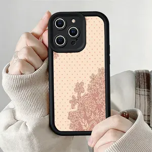 Floral Lace Polka Dot Pattern Phone Case， Elegant Vintage Design， Shockproof， Cute， Unique Pattern，for Xiaomi 10T 11T 14T 15T Redmi 8 9 13C 14R A5 K80 note8 9 10 11 12 13R 14promax  Turbo3 4pro Durable Antifall Fashion Phone Case， Perfect Gift