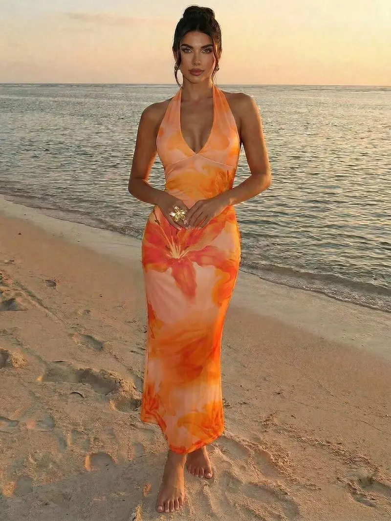sunset beach dress