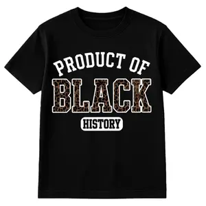 FEEGO Product of Black History tshirt – Black History Month 2026 Crewneck, African American Pride Outfit, Cultural Heritage Statement Gift for Men and Women funny streetwear graphic tee