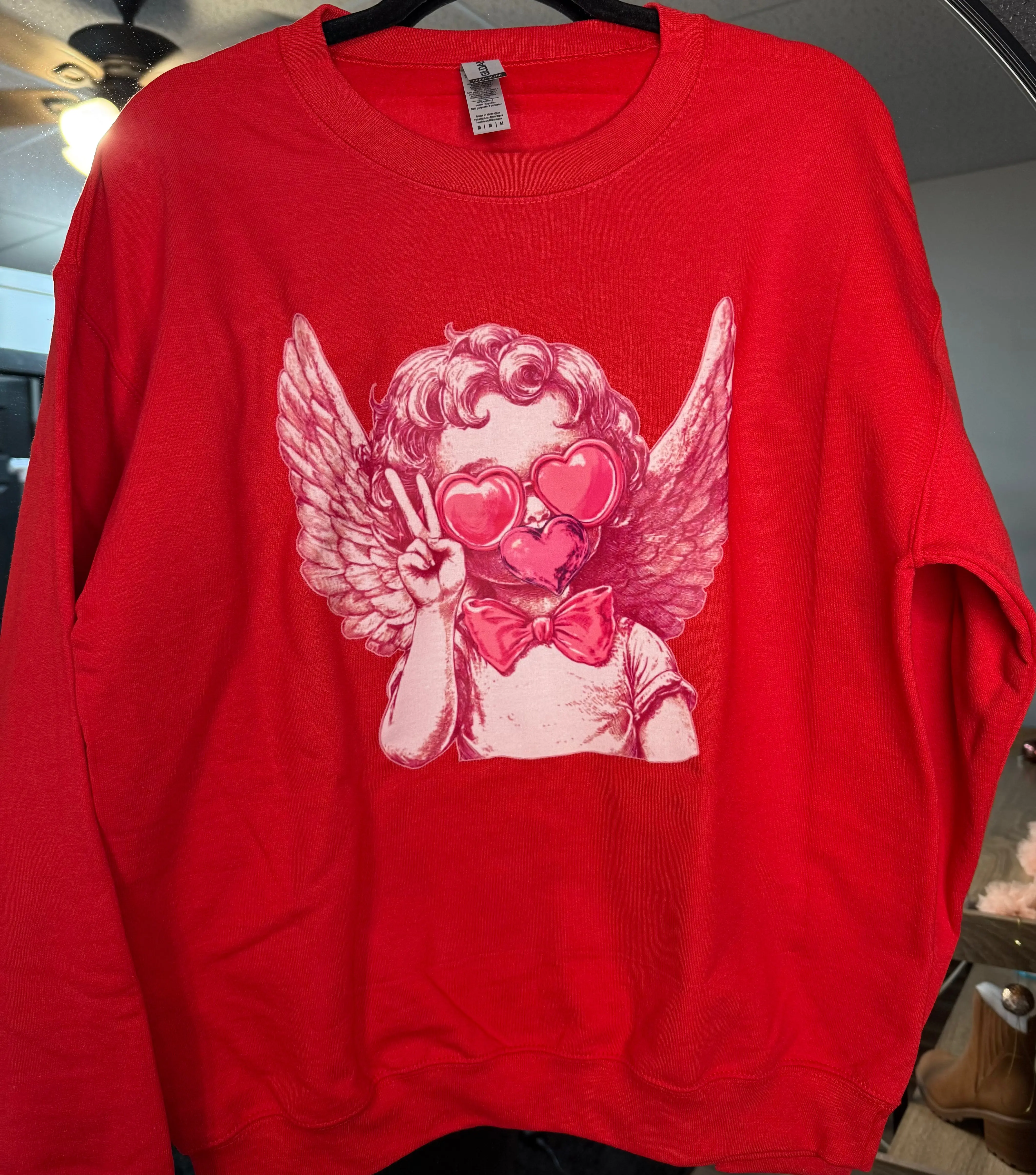 Cupid Valentines Graphic Sweatshirt