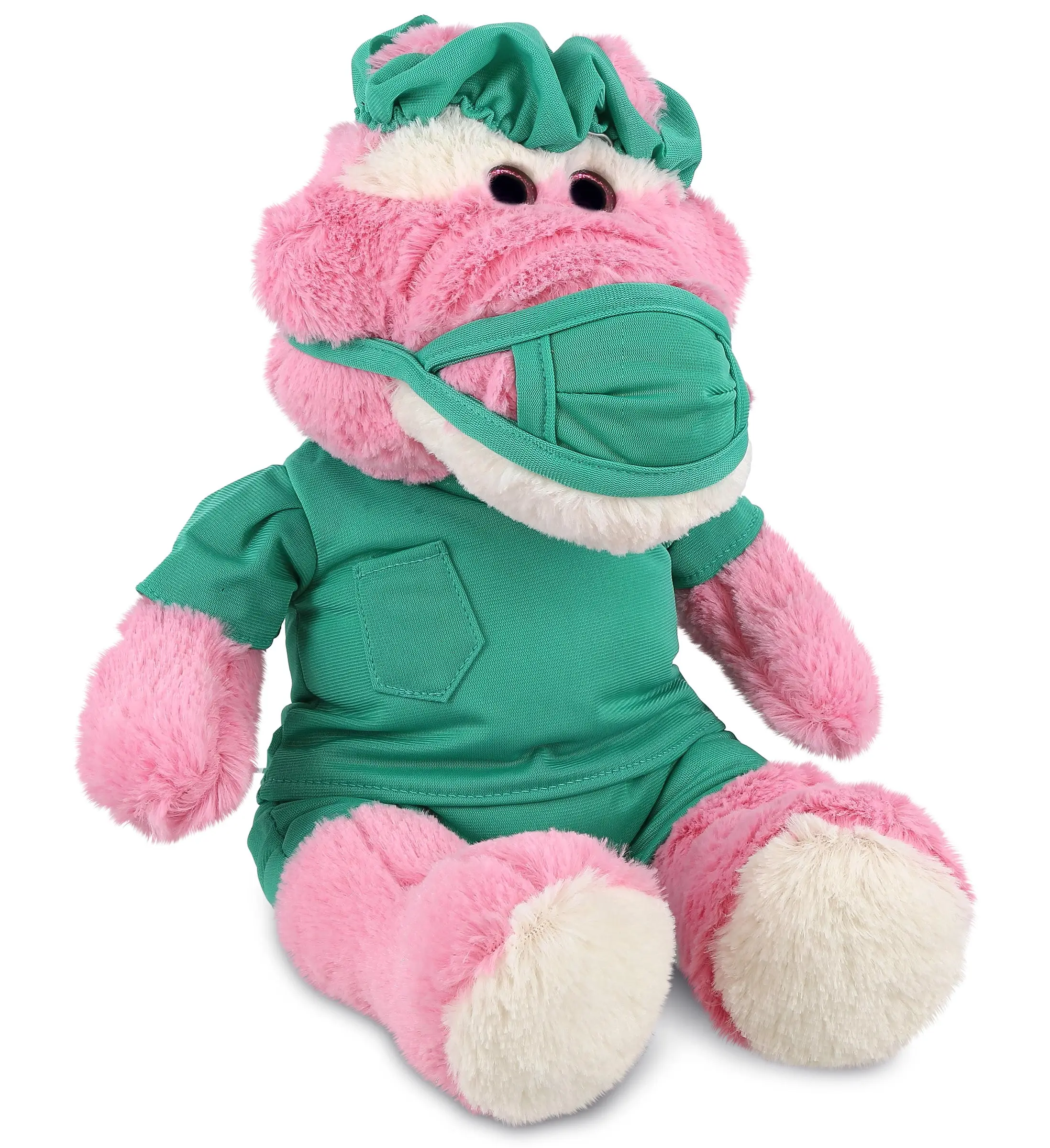 DOLLIBU Super Soft Sitting Pink Alligator Plush Toy - 8Lx9Wx10H Inches, Polyester Medical-Themed Stuffed Toy, Inspires Respect for Doctors, For Kids Who Love Doctors, Suitable for Ages 0+, Doctor Costume, Cute Doctor Costume