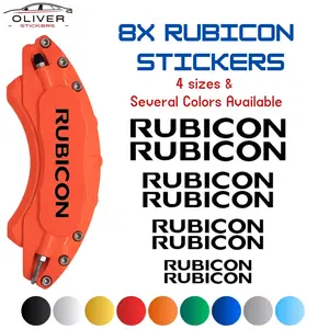 8x Rubicon Brake Calipers Decal Stickers for Car