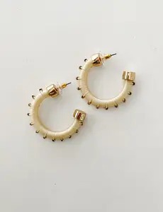 Threaded Hoop Earrings