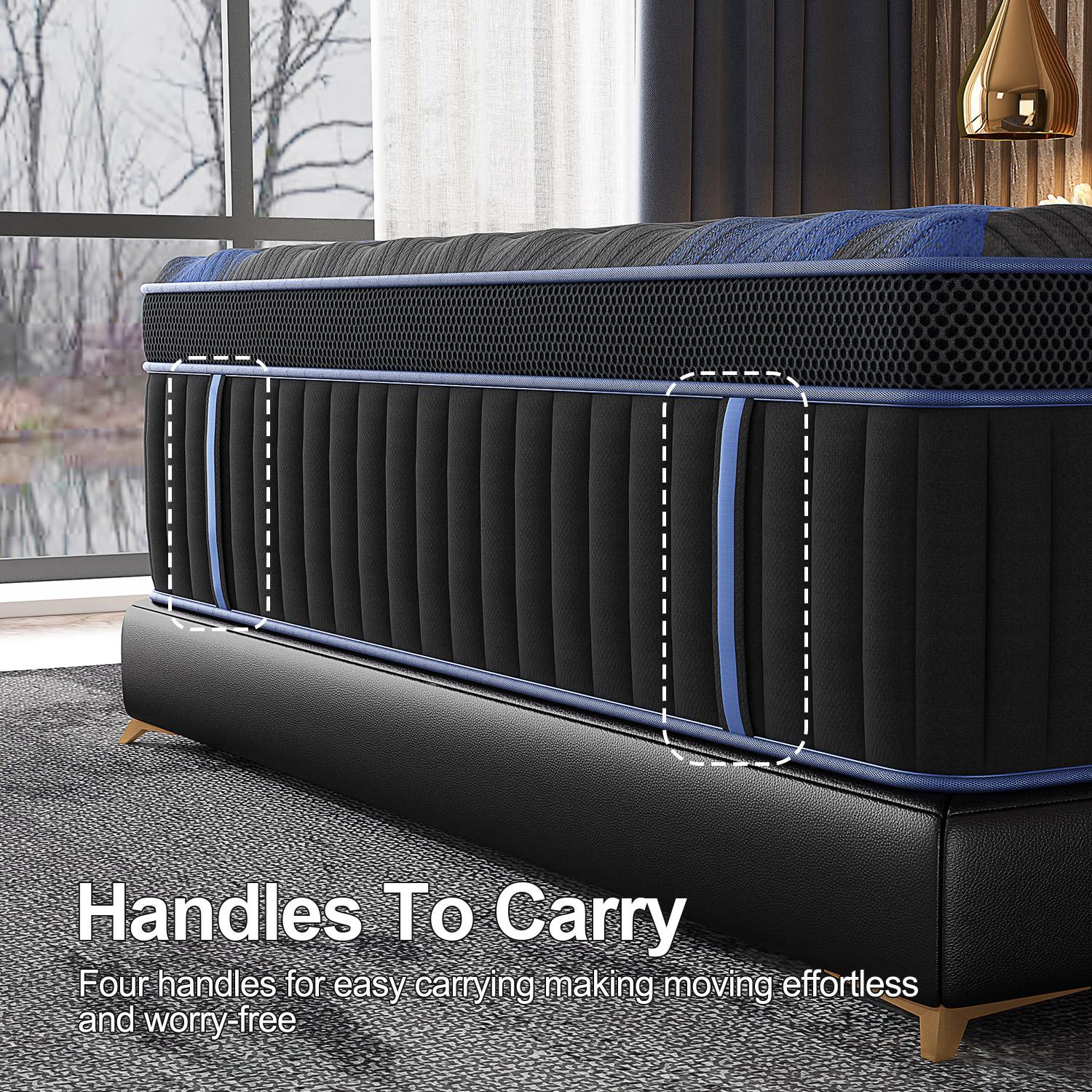12/14-Inch Twin Full Queen King Memory Mattress with Independent Springs, Provides Pressure Relief, Motion Isolation and Edges Support, Medium Firmness, Breathable , 100 Trials, Spring Mattress in a box ,Gel infuse memory foam