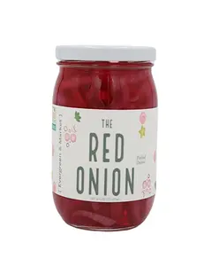 The Red Onion Pickled Red Onions Sweet & Tangy Gourmet Topping for Tacos & More 16 Oz Snacks Healthy