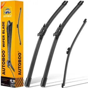 AUTOBOO 3-Pack Windshield Wiper Blades,Quiet & Stable,All-Season,Front + Rear Wiper Blades AUTOBOO 3-Pack Windshield Wiper Blades,Quiet & Stable,All-Season,Front + Rear Wiper Blades