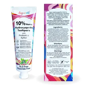 Anymoment 10% Nano Hydroxyapatite toothpaste squishy Teeth Whitening Refreshing Flavor Fluoride-Free 4oz Gentle Formula for Sensitive Teeth Daily Probiotic Oral