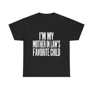 Mens Oversized Short-Sleeve Soft Streetwear T-Shirt - Sarcastic Family Humor Gag Gift for Favorited In-Law