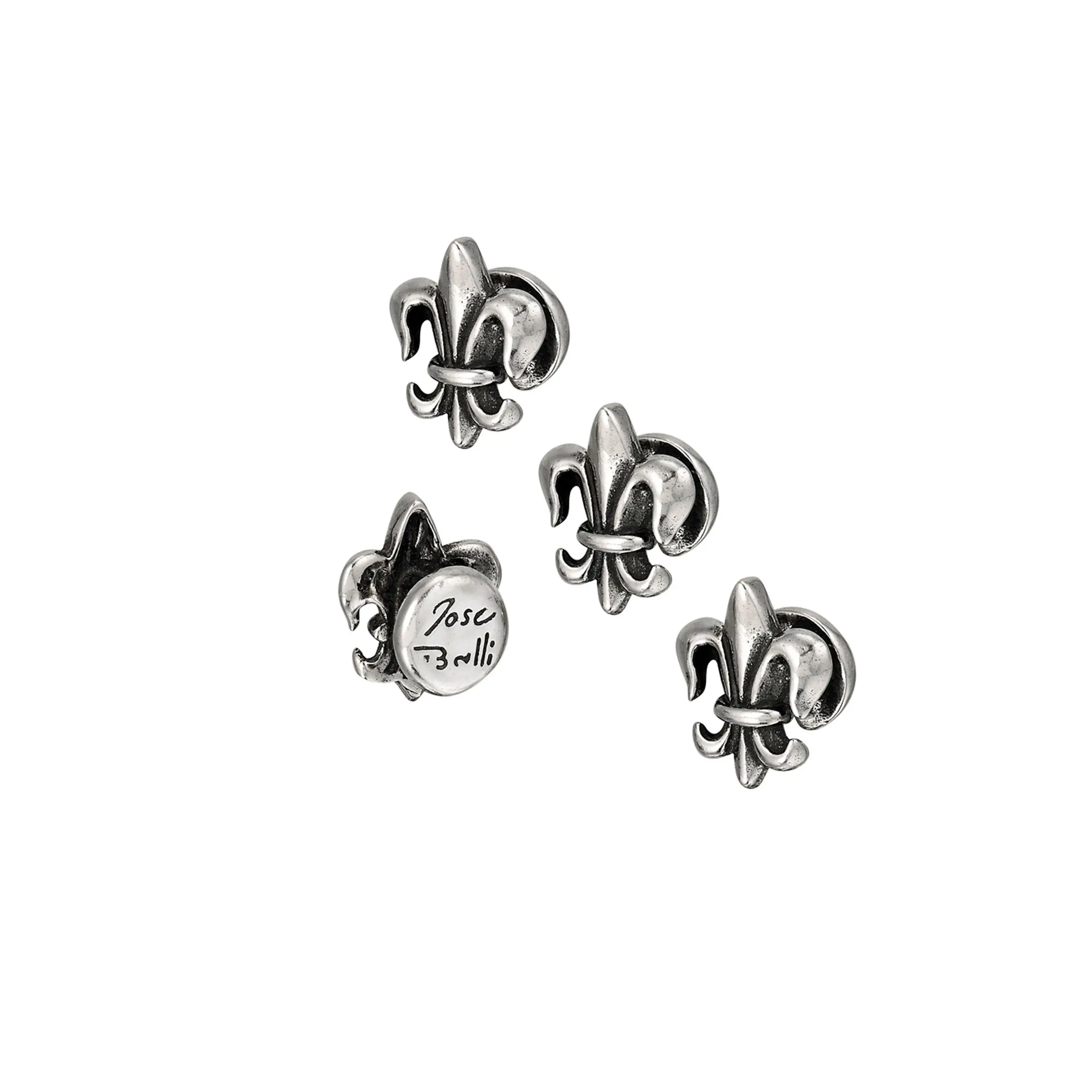 Fleur de Lis Tuxedo Studs