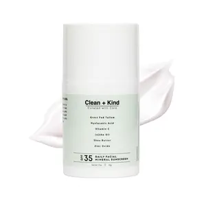 Clean + Kind Daily Moisturizing Sunscreen SPF 35 - Lightweight Non-Tinted Mineral Formula with Zinc Oxide & Vitamin E