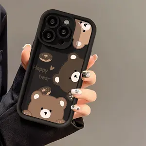 Phone Case - 1pc Cute Bear High Bamboo Frosted Phone Case Suitable for a variety of iPhone models, from Iphone 17 series to Iphone 11 series, and Iphone x series