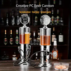 900ML Wine Dispenser Pump, Single & Dual Nozzle Gas Station, Creative Beer Machine, Bar Tower with Tap, Ktv Party Gift, Home Bar Accessories