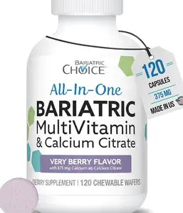Bariatric Choice All-in-One Chewable Bariatric MultiVitamin with Iron & Calcium Citrate, Very Berry (120ct)