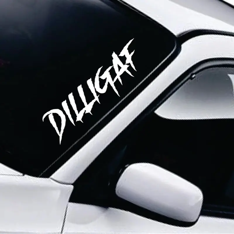 Dilligaf Car Decal Truck Bumper Sticker Window Windshield Banner JDM Vinyl Men Funny