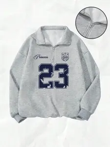 Women's Leopard Print Half-Zip Pullover Sweater, Thick Long Sleeve Casual Top for Spring & Fall, Comfortable Daily Wear
