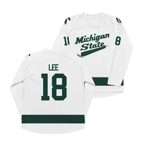 Michigan State Men's Ice Hockey White Jersey - Ryker Lee